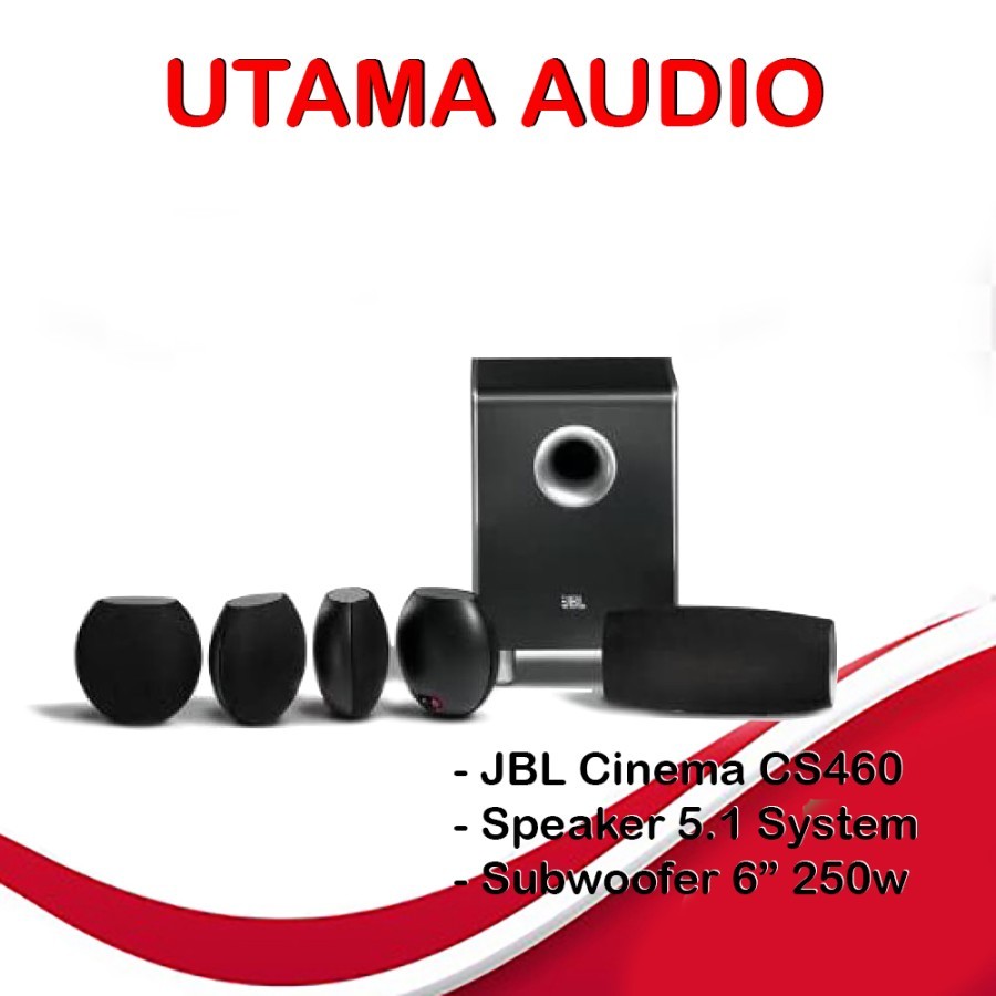 JBL CS460 Home Theater 5.1 Channel Speaker System CS-460