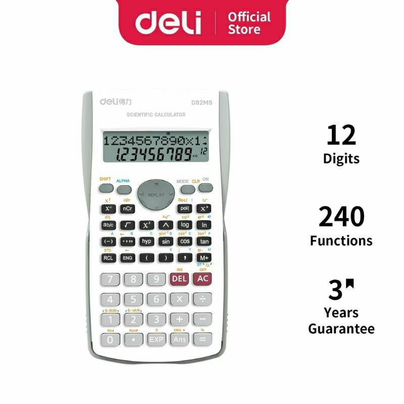 

KALKULATOR DELI ED82MS SCIENTIFIC CALCULATOR 240F KALKULATOR JOYKO SEKOLAH KANTOR