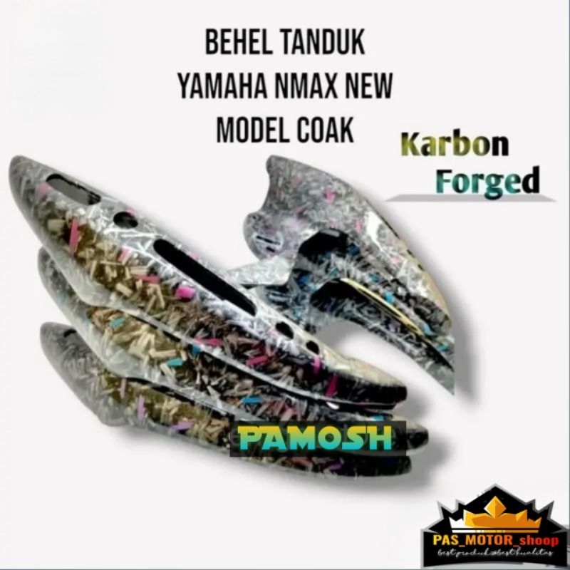 Behel Begel Nmax New Model Coak KARBON FORGED Behel Nmax New Lubang Coak Carbon Tanduk Nmax 155 Mode
