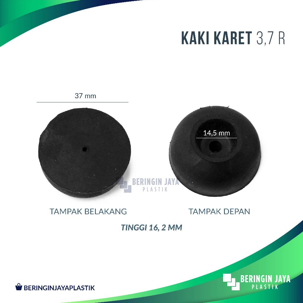 Kaki Karet 3,7R (PVC) untuk Salon Speaker / Box Power / Amplifier / Hardcase / Sofa / Pintu / Meja