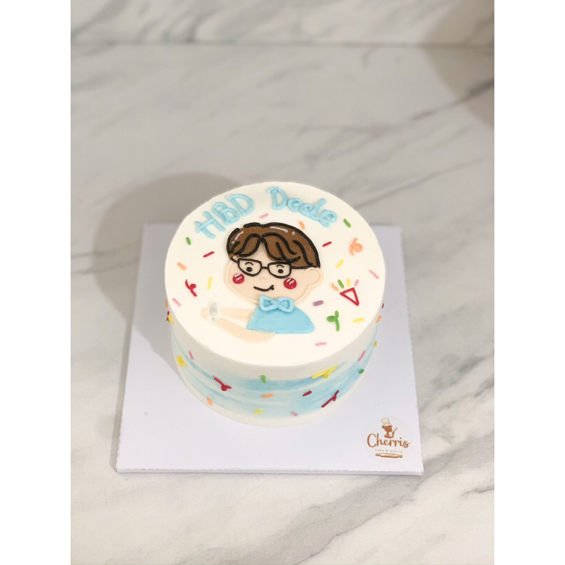 

[SAME DAY] korean cake 12cm cirebon only simple or custom design
