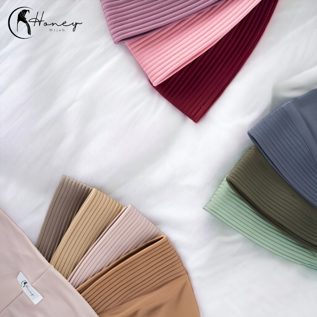 Hijab bergo Hamidah Ukuran L Pet Tebal - Hijab Bergo Hamidah Jersey Premium Jumbo By Honey Hijab