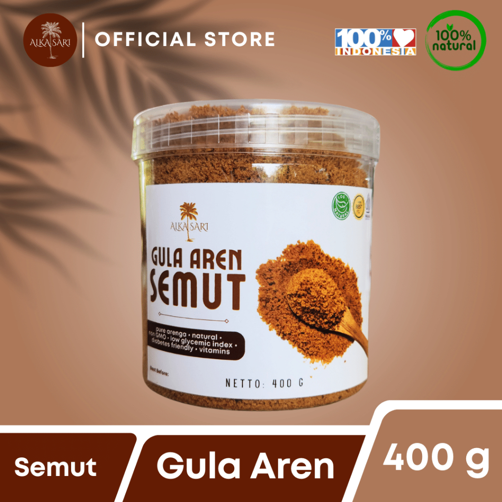 

Gula Aren Semut / Gula Aren Bubuk Alka Sari Kemasan Toples / Jar