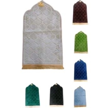 Sajadah Kubah Al- Soham Best Quality Premium/ Prayer Met Emboss
