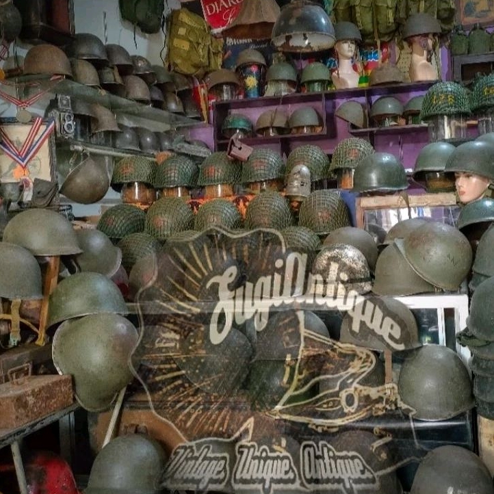 Helm Pahlawan Kemerdekaan Indonesia // Helm Baja //Helm Veteran // Helm Perang Dunia II // Helm Pahl
