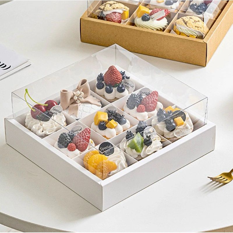 

Box Mika 9 Sekat Box 9 Cupcake Box Kue Box Puding Marme Cake