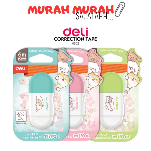 

CORRECTION TAPE TIPEX TIP X KERTAS DELI H352