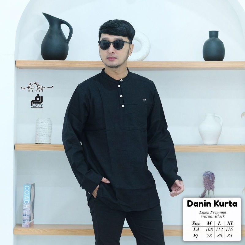 Restok Kemeja koko panjang Danin kurta original leafy by hi sis