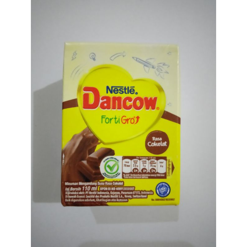 

susu kotak kecil Dancow fortigro 110ml rasa cokelat