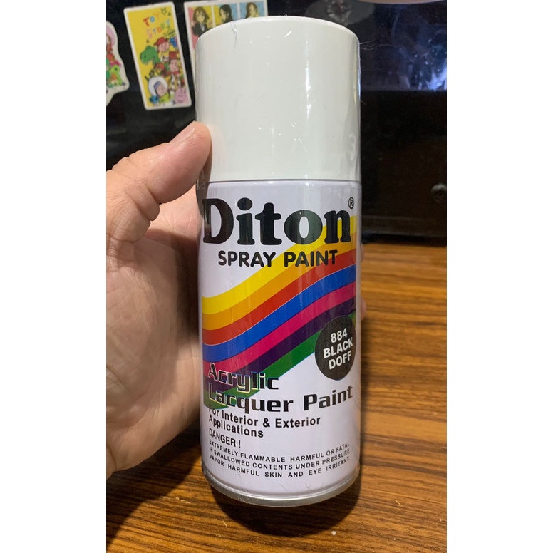 

KODE W73K Cat semprot Pilox Pilok BLACK DOFF 3CC 884 Diton BARU ORI