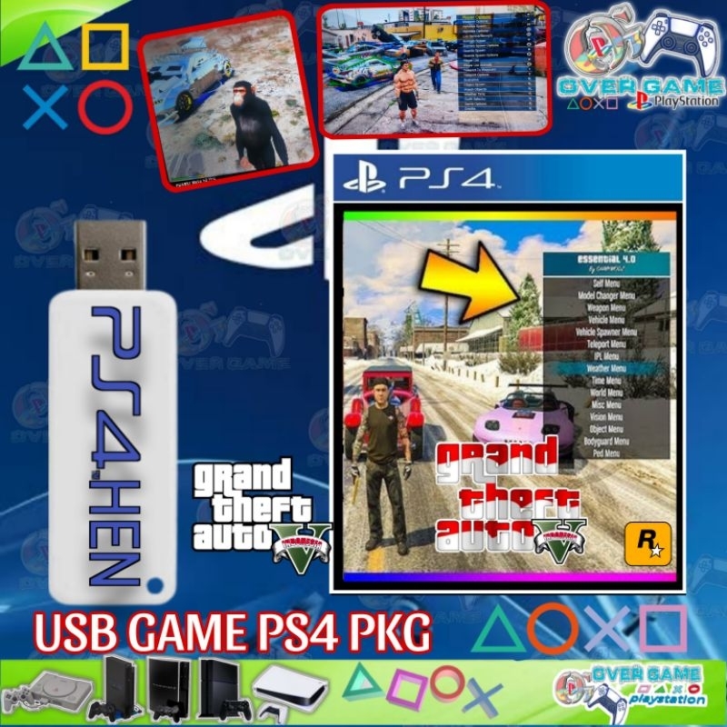 Game PS4 HEN GTA5 MOD SUBTITLE INDO PKG via Flashdisk