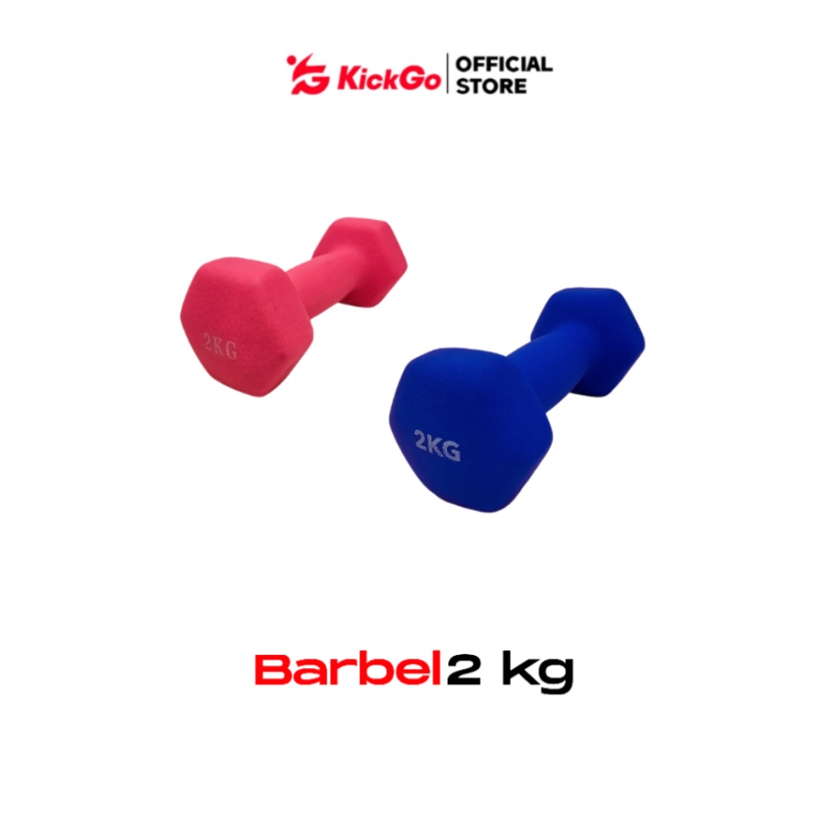KODE N22Y KickGo Barbel 2kg Dumbell Barbell Neoprene Anti Slip Bahan Besi 2 Kg 1 Buah dan Sepasang C