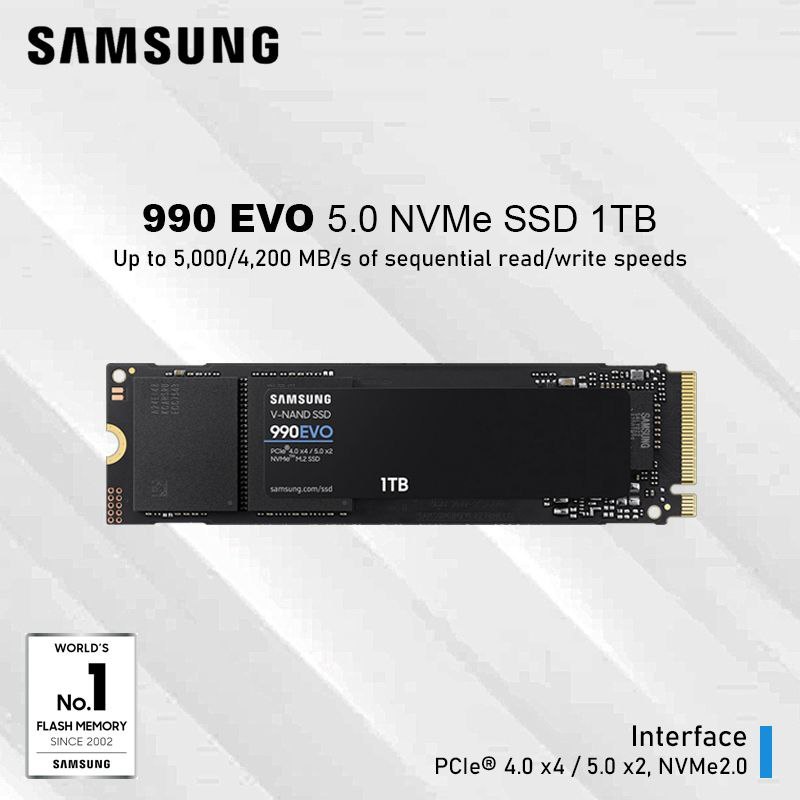 SSD SAMSUNG 990 EVO NVMe 5.0 - 1TB