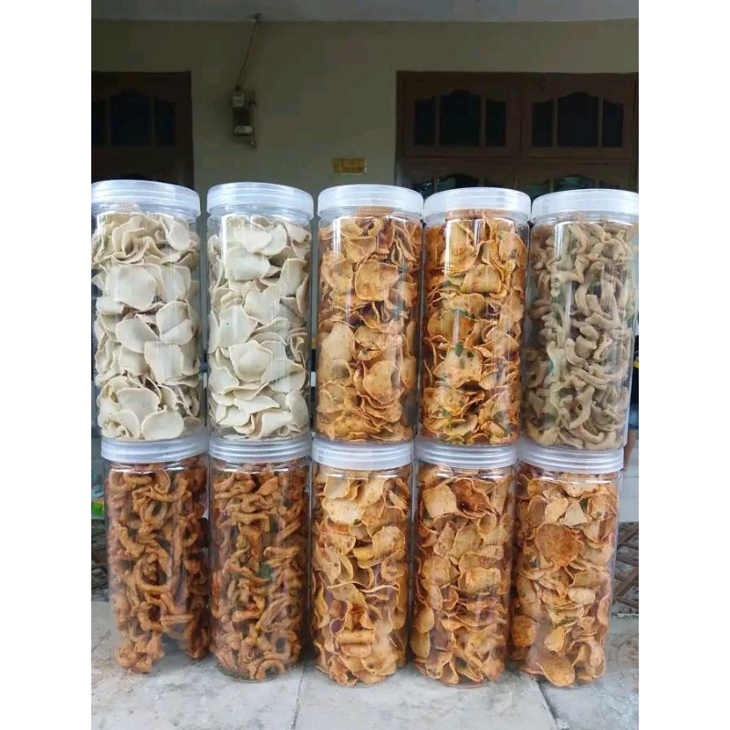 

jajanan basreng daun jeruk pedas original sultan viral bumbu melimpah kering basah