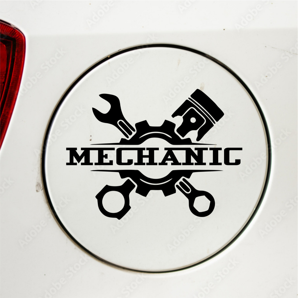 CUTTING STICKER MOBIL MEKANIK STIKER TANGKI MOBIL KEREN