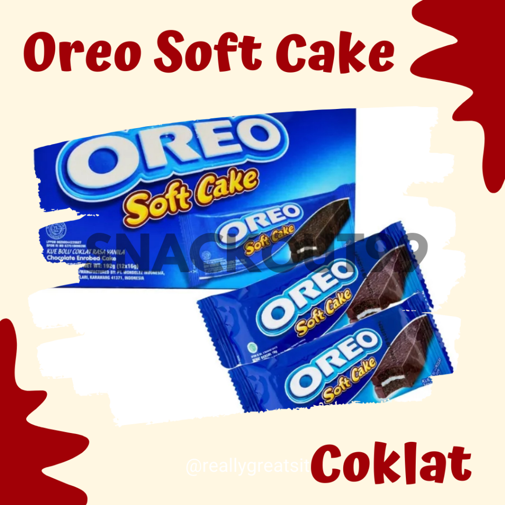 

Oreo Softcake Bolu Cokelat Lembut 16 gram x 12 pcs