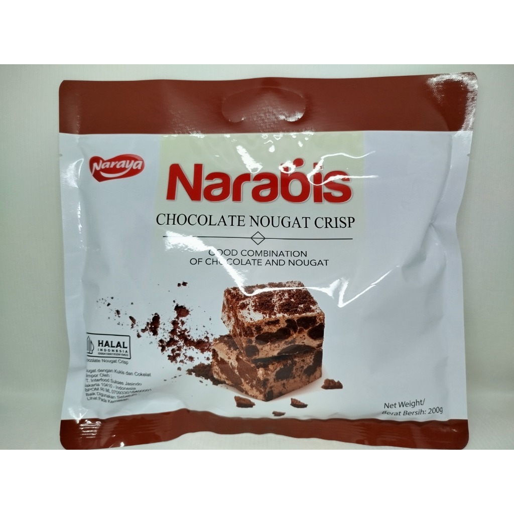 

QH Naraya Narabis Chocolate Nougat Crisp/ Nougat dgn Kukis Cokelat 200g