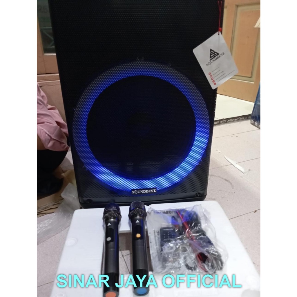 SPEAKER PORTABLE SOUNDBEST FT89/ FT 89 BLUETOOTH 15" BONUS STAND
