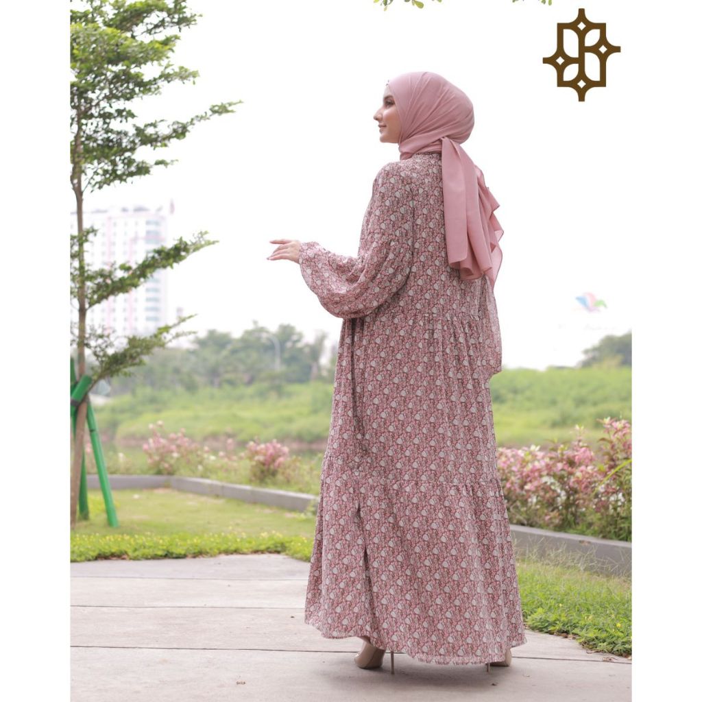 SAAZZ Gamis Elizabet Long Dress Baju Muslim Wanita Dewasa Kekinian-3
