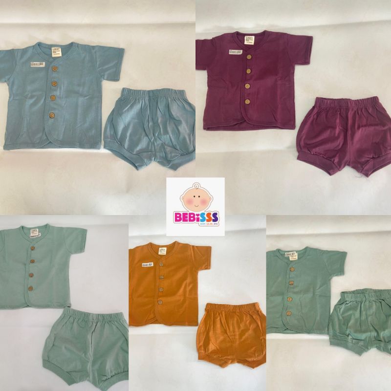 LIBBY Piyama Bayi-Setelan Pendek Bayi-Baju Tidur Bayi-LIBBY EARTH COMFY SET  (1 Stel)