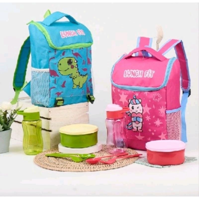 Tas Bekal Anak Ransel Dino Wadah Bekal Anak