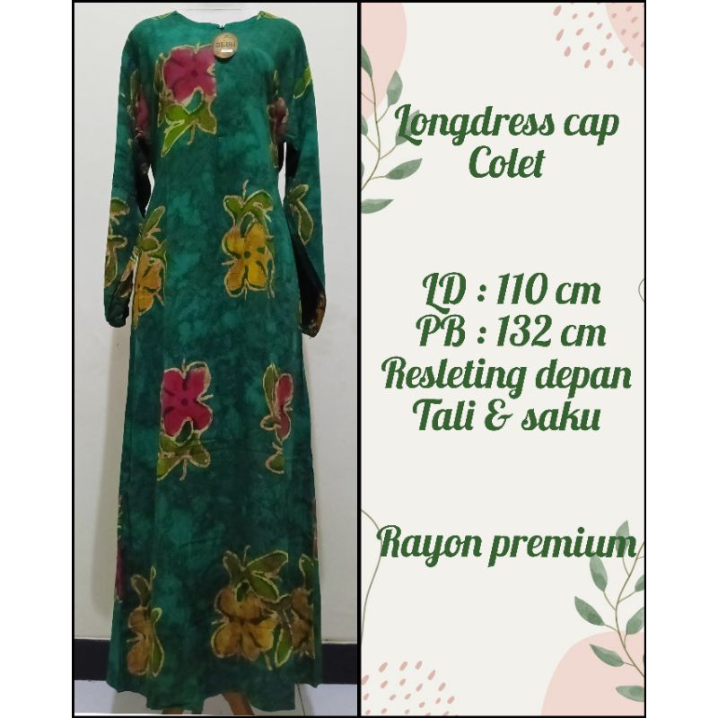 LONGDRESS BATIK CAP || LONGDRESS CAP COLETAN || LONGDRESS BATIK BUSUI