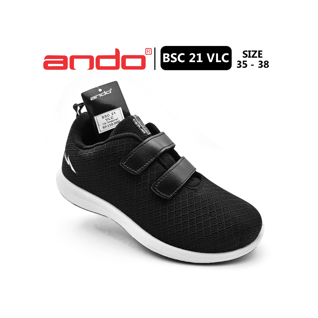 Sepatu Sekolah Anak SD SMP Remaja Perempuan/Laki Laki – ANDO – BSC 21 VLC – Size 35-38 – Sneakers