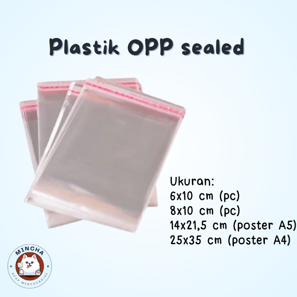 

Plastik OPP Sealed per pak || Plastik pelindung photocard postcard [ISI 50 PCS] go.mincha
