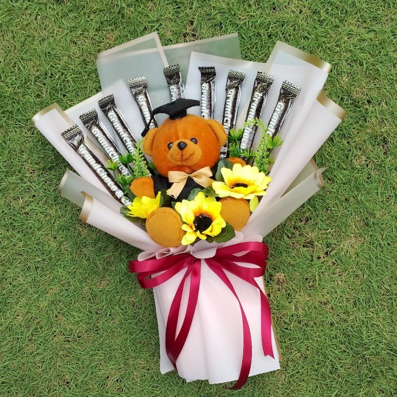 Buket boneka/buket boneka wisuda/ buket boneka coklat/ buket coklat