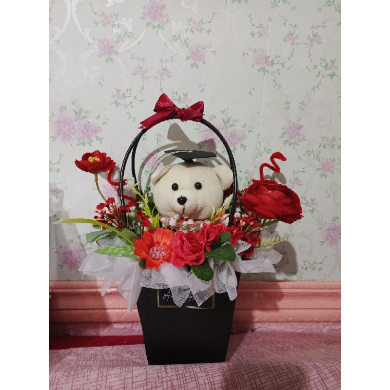 blom box boneka/ buket boneka/buket jinjing