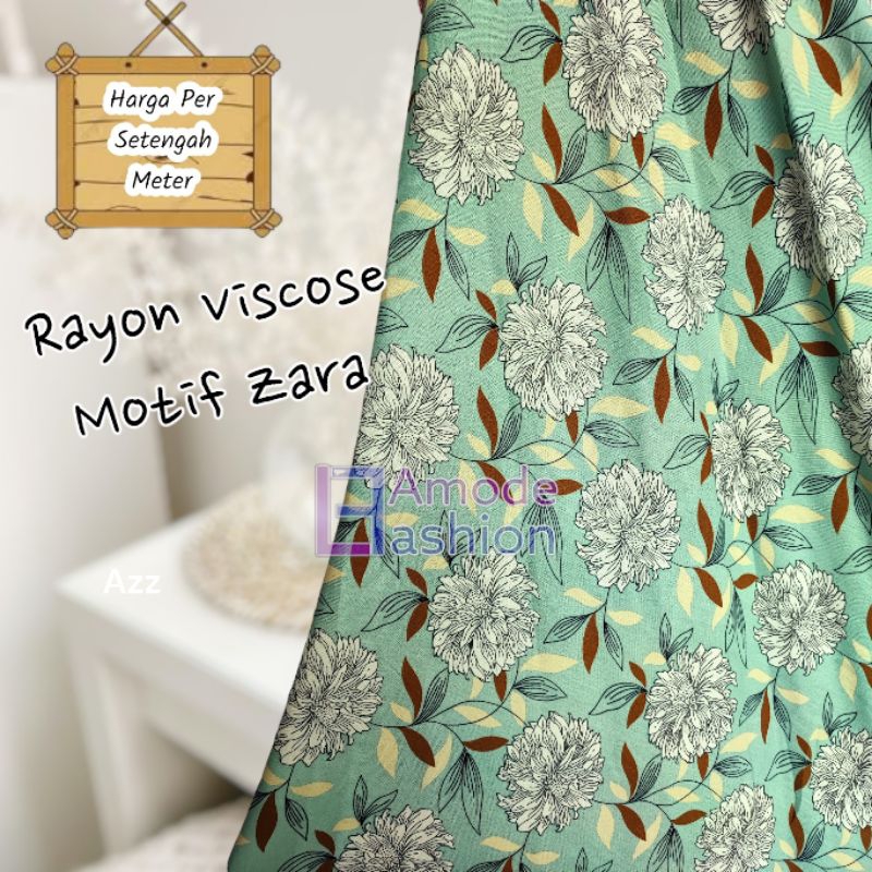 Kain Rayon Viscose Motif Zara