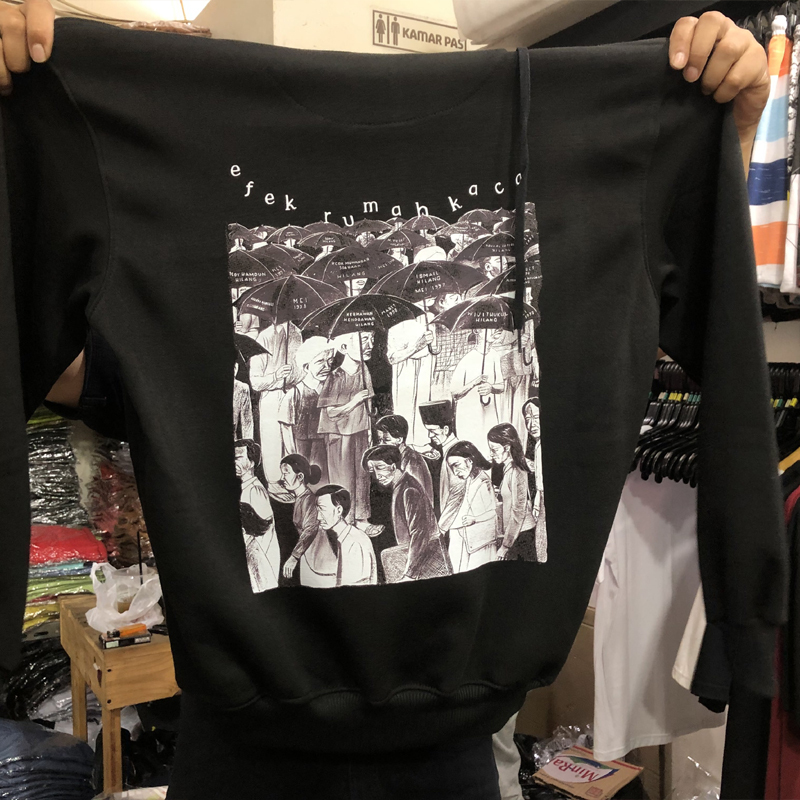 Efek Rumah Kaca Hoodie Bahan Cotton Fleece