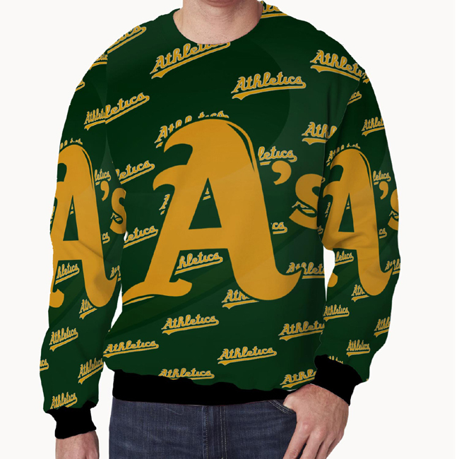 Crewneck Athletics Nation Oakland Sweater Fullprint Bahan Polyester Jersey | PO 3 Hari