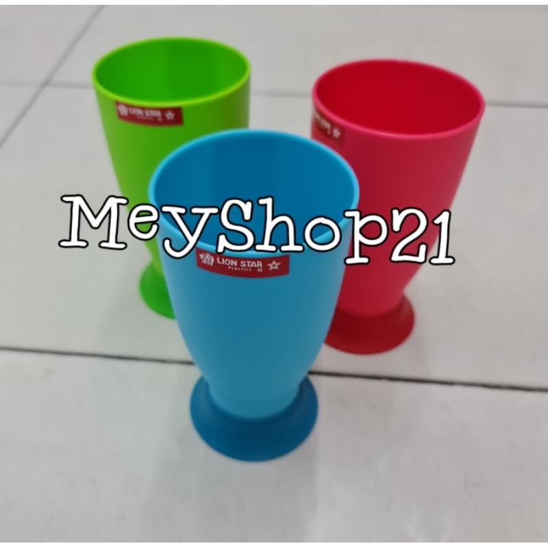 gelas minum plastik lion star 450 ml/Gelas plastik ruby glass GC-13 lion star