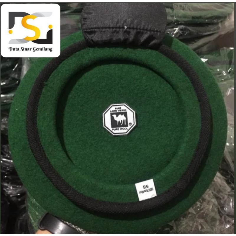 Topi Baret Camel Hijau AD Ori 100% | Hijau Infantri