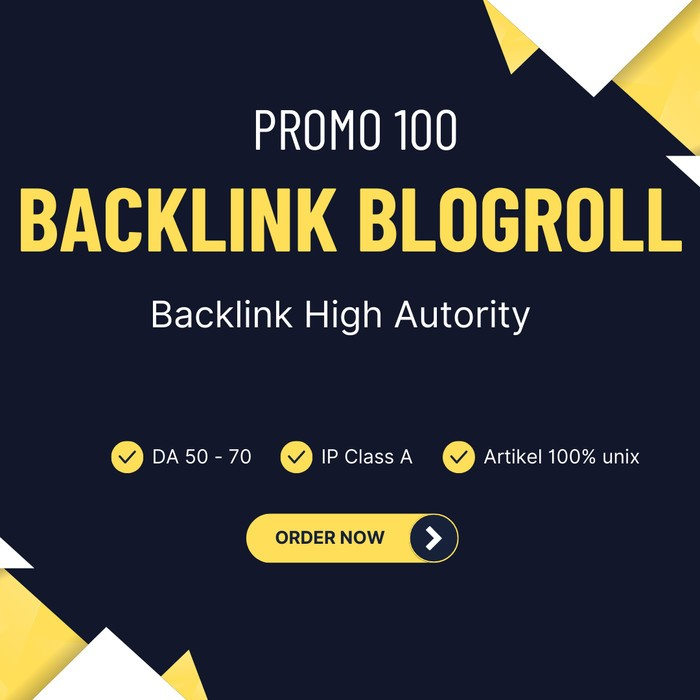 100 Blogroll da 50 backlink bonus pbn, dan backlink pyramid