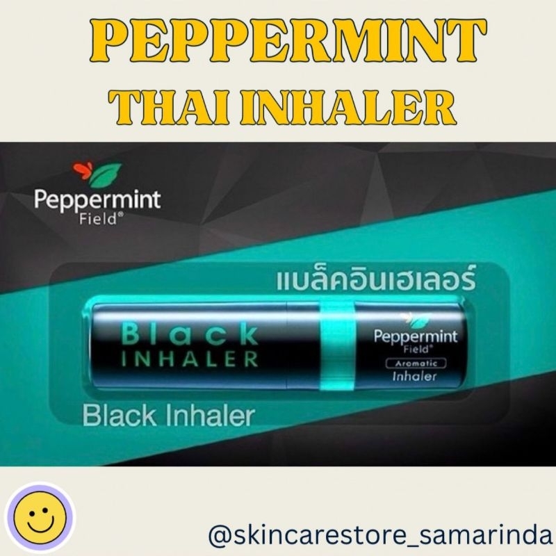Peppermint Black Inhaler Thailand Yadom Lisa Viral HALAL Minyak Angin