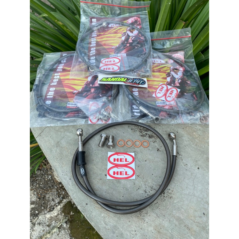 SELANG REM DEPAN HELL BLACK CARBOND 85 CM UNIVERSAL MOTOR KABEL REM DEPAN HELL ORIGINAL PANJANG 85 C
