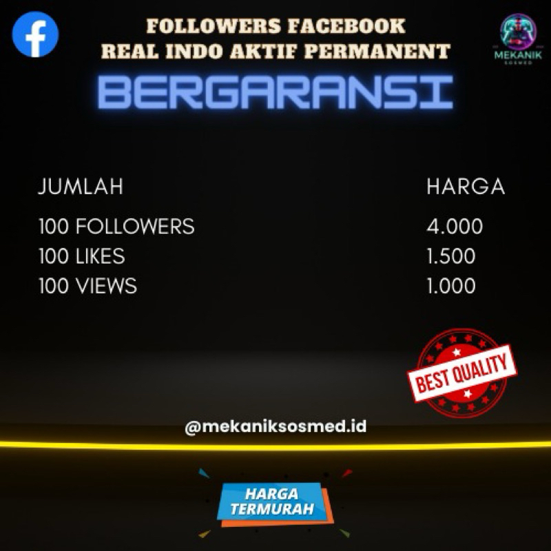 FOLLOWERS LIKES VIEWS FACEBOOK