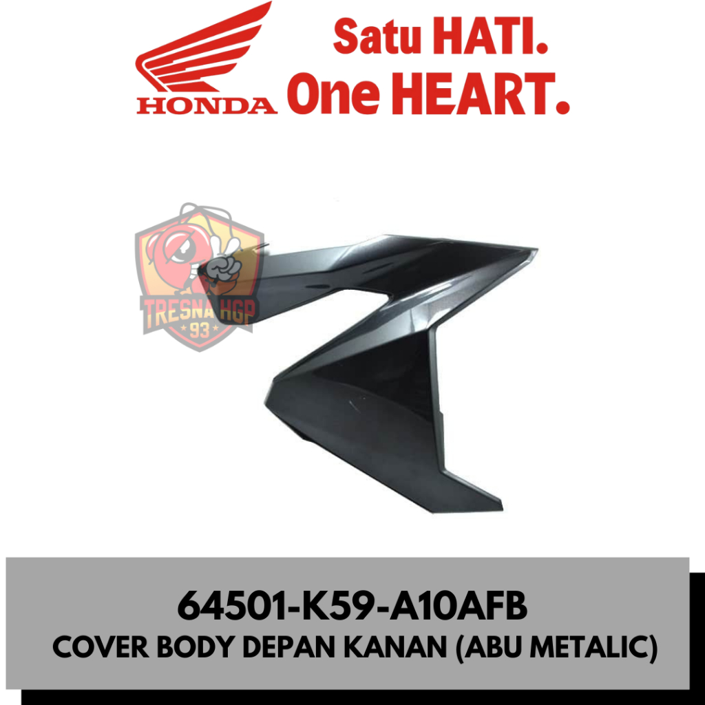 64501-K59-A10AFB COVER BODY DEPAN KANAN (ABU METALIC) VARIO FI ESP 125 150 OLD ORIGINAL | COVER R FR