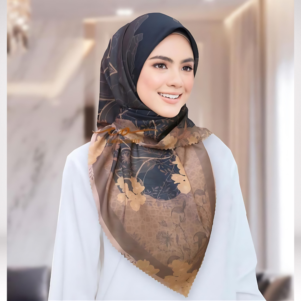 naraya series hijab motif wanita  katun voal jilbab scraf
