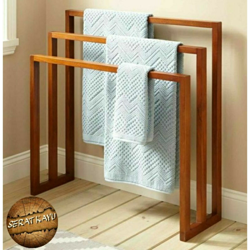 Rak handuk,jemuran kayu,rak mukena,rak sajadah