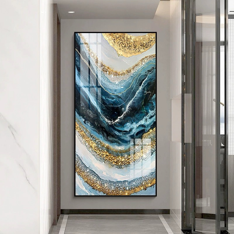 Lukisan Porcelain 5D Diamond Motif Abstrak Lukisan Porselen Crystal Lukisan Mewah Lukisan Diamond Mi