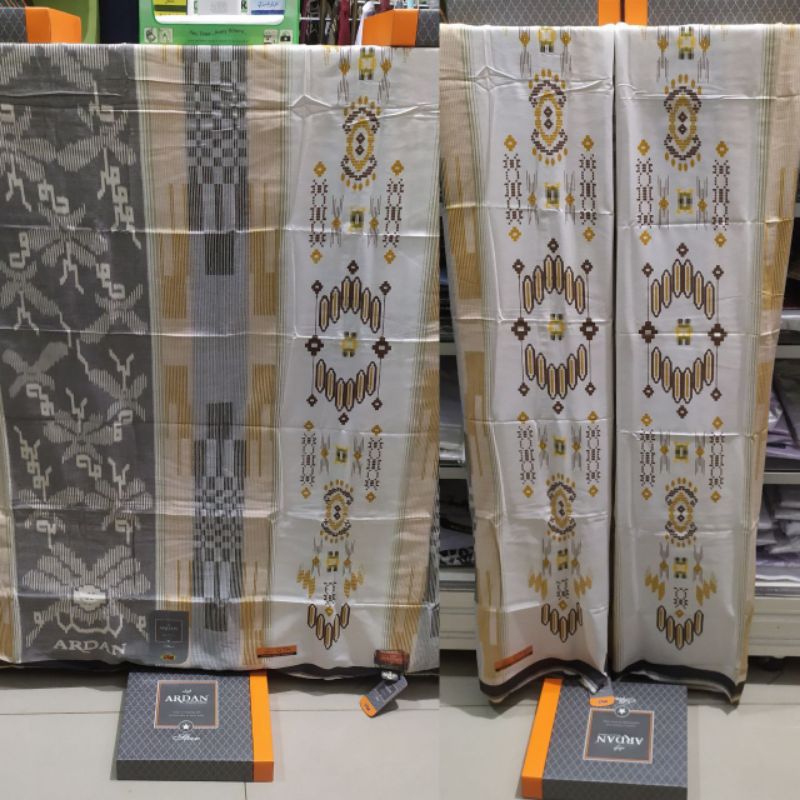 SARUNG KETCUBUNG ARDAN STAR GTK SGJ GOLD MOTIF PUTIH KUNING