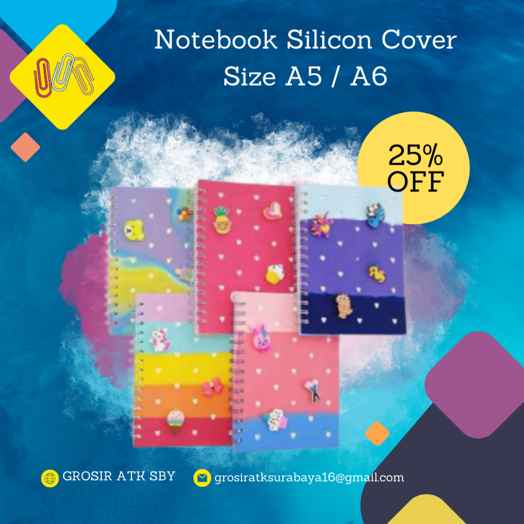 

Notebook Buku Agenda Catatan Model Cover Silicon Ukuran A5 dan A6