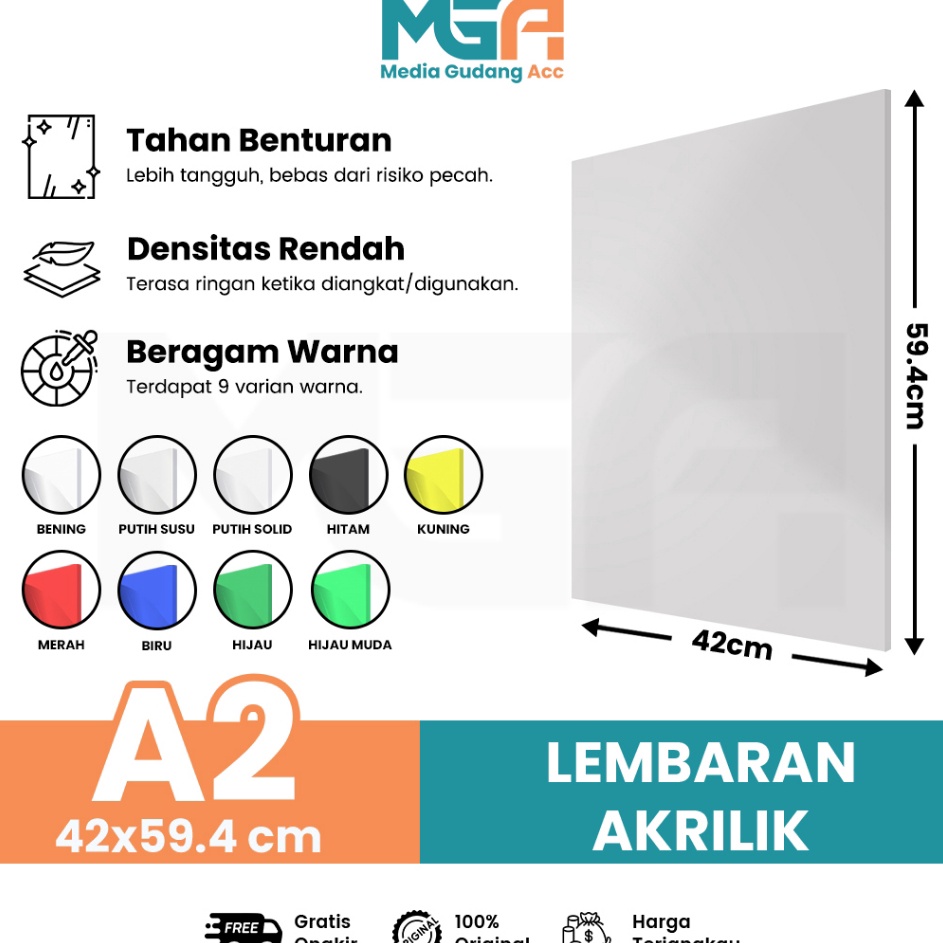 

Get It AKRILIK LEMBARAN A2 15MM 2MM ACRYLIC SHEET TRANSPARAN WARNA GROSIR BERKUALITAS