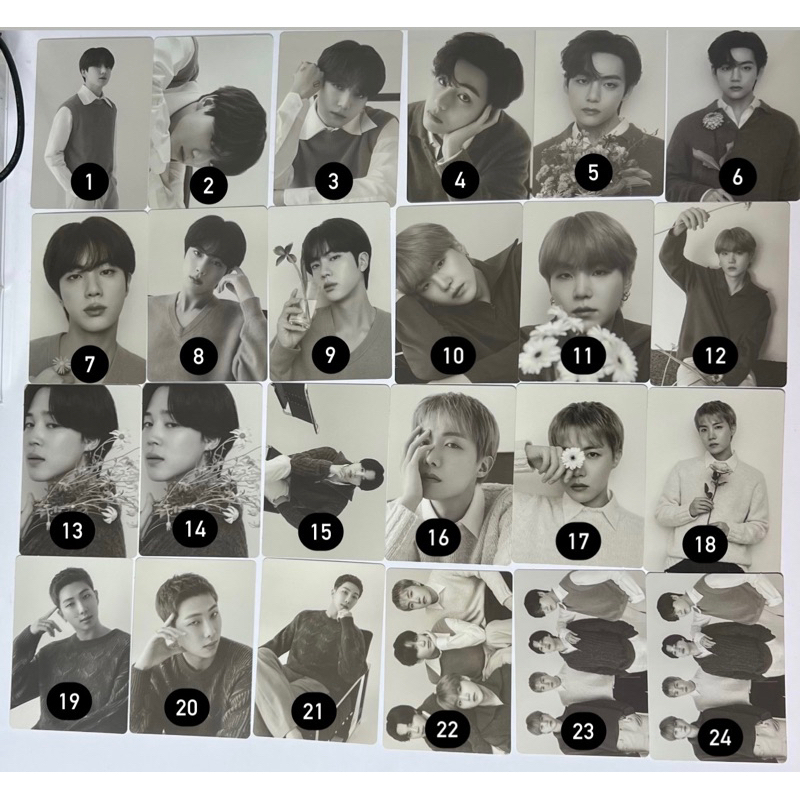 Photocard Monochrome POP UP STORE BTS (Baca Deskripsi)