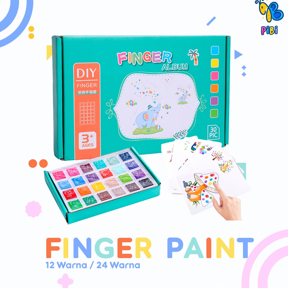 

Kualitas Puas PIBI Finger Painting DIY Colouring Set Washable Paint Color Mainan Edukasi Anak