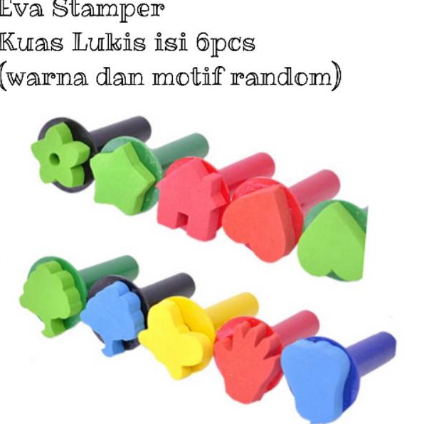 

Paling Berkualitas Eva Sponge Painting Brush Stamper ISI 6 Kuas Lukis