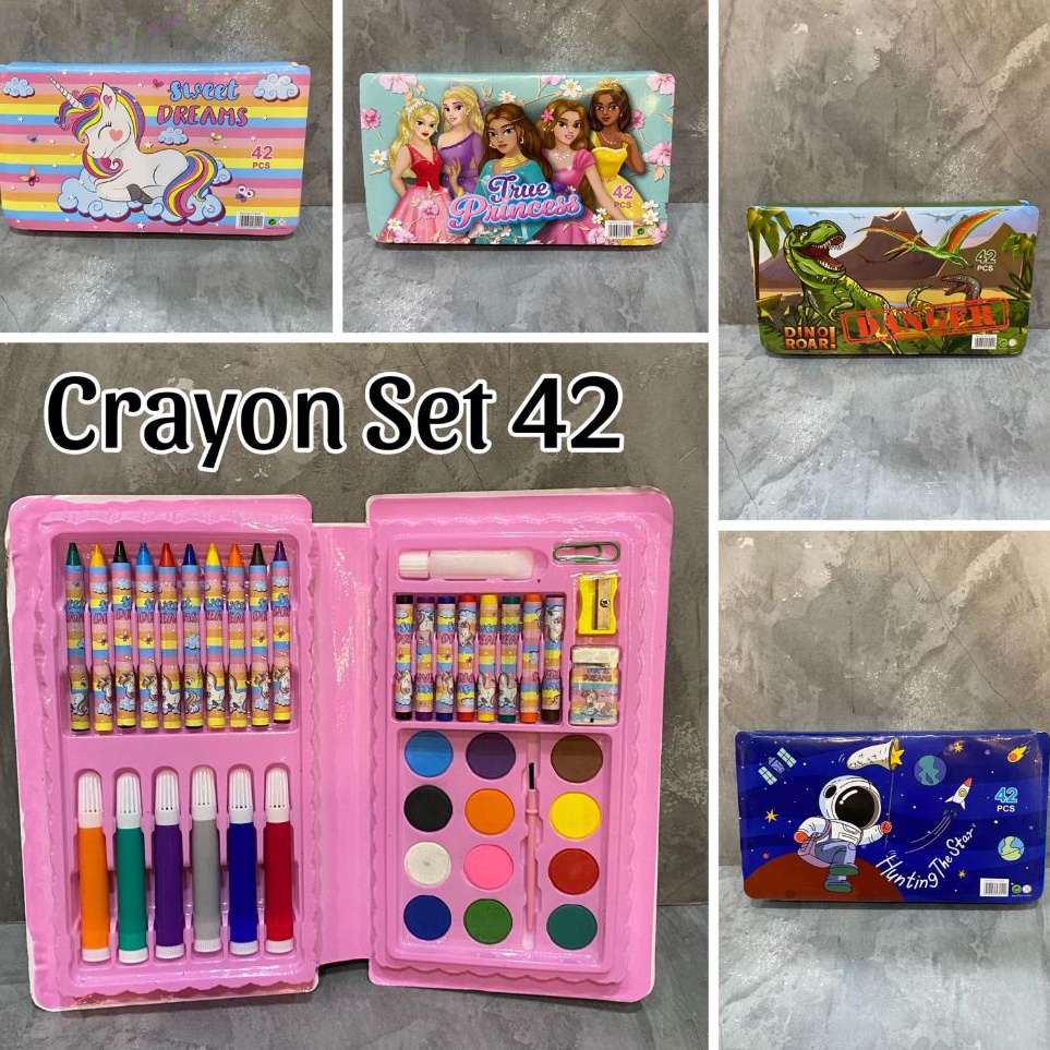 

Penjualan Sekarang Alat Melukis Mewarnai Anak Crayon Set Isi 42 Pcs